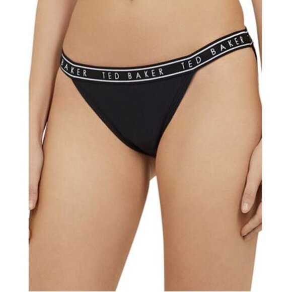 💕TED BAKER LONDON💕 Reetta Logo Bikini Bottoms Black TB4 US 10 NWT - Picture 7 of 16